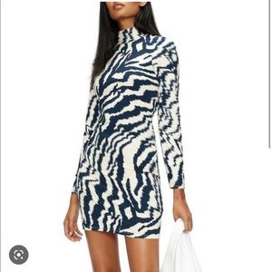 Ted baker jersey printed mini dress